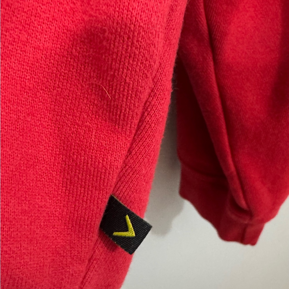 Callaway Men Large Red 1/4 Zip-Up Fleece Sweater - Picture 2 of 7